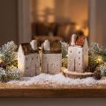 Dekohaus Set aus Keramik 3 Miniaturhäuser 7 cm für Innenbereich | Floristik24.ch