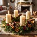 Kerzenring-Set aus Metall goldfarben Zahlen 1 bis 4 Durchmesser 3 cm | Floristik24.ch