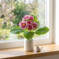 Primeln künstlich Schlüsselblumen aus Kunststoff Rosa H25cm | Floristik24.ch