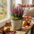 Metall-Blumentopf Gold mit Blattdekor, Ø14cm H12,5cm, Herbst-Dekorationsgefäss | Floristik24.ch