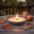 Flammschale Outdoor-Kerze in Aluschale Ø17 cm Creme für Garten und Camping | Floristik24.ch