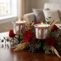 Kerzenhalter Teelicht Glas Silber Ø6cm H10cm 2 Stück | Floristik24.ch