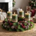 Kerzenhalter Adventskranz Antik Gold Ø7cm H12cm 4St | Floristik24.ch
