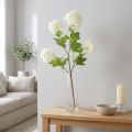 Schneeball künstlich Viburnum-Zweig Weiss 90 cm aus Kunststoff und Kunstseide | Floristik24.ch