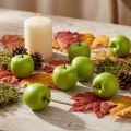 Dekorations-Mini-Äpfel Kunststoff Grüngelb H4,3cm Ø3,6cm 24 Stück | Floristik24.ch