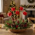 Blumenstecker aus Filz Weihnachten Päckchen Rot 2,5cm 15 Stück | Floristik24.ch
