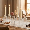 Dekoflaschen aus Glas 11cm klar – Mini-Vasen & Kerzenständer, 6er-Set | Floristik24.ch