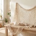 Makramee Netz Creme 85–90 x 100 cm für Dekoration und kreatives Wohnen | Floristik24.ch