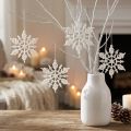 Schneeflocken Deko Kunststoff Weiss 10cm 12 Stück | Floristik24.ch