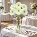 Gerbera künstlich Weiss 62cm 6er-Set aus Kunststoff | Floristik24.ch