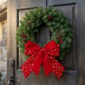Rote Schleife Weihnachten Sterne Dekoschleife Outdoor 21cm 2St | Floristik24.ch