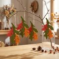 Herbstliche Holzanhänger Eichenblatt 17 cm, bunt, 6 Stück | Floristik24.ch