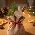 Holzklammer Herz mit Spruch, Naturdeko, 7×6cm, 48 Stück | Floristik24.ch