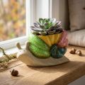 Deko Schnecke Keramik Pflanztopf Bunt 19x8,5x11 cm | Floristik24.ch