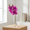 Orchidee künstlich Phalaenopsis 4 Blüten Fuchsia 72cm Kunststoff | Floristik24.ch