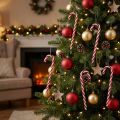 Christbaumschmuck Zuckerstange Kunststoff 18 cm Rot-Weiss 12 Stück | Floristik24.ch