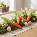 Karotten-Dekoration aus Kunststoff beflockt 23 cm orange-grün für Innen, 8 Stück | Floristik24.ch