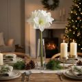 Künstliche Amaryllis Weiss mit Stiel 50cm für Advent und Weihnachten | Floristik24.ch