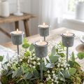 Kerzenhalter zum Stecken Shabby Chic Grau Ø3cm H8,5cm 8 St | Floristik24.ch