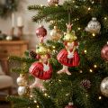 Christbaumanhänger Froschprinzessin aus Glas 14 cm rot-rosa 2er-Set | Floristik24.ch