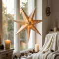 Dekorationsstern Papier und Jute Ø75cm Natur mit Beleuchtung | Floristik24.ch