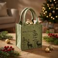 Filztasche Grün Merry Christmas mit Henkeln 15x10 cm | Floristik24.ch