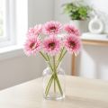 Künstliche Gerbera Rosa 47 cm mit biegsamem Stiel 6St | Floristik24.ch