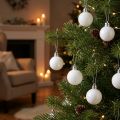 Christbaumschmuck Kugeln Kunststoff Ø3cm Weiss 14 Stück | Floristik24.ch