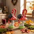 Herbstdekoration Fliegenpilz mit Igel aus Polyresin, H14cm, 2 Stück | Floristik24.ch