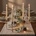 Kerzenständer aus Metall Champagner für Kerzentablett 37×17×18cm | Floristik24.ch