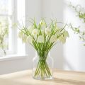 Schachbrettblume Fritillaria künstlich Weiss-Grün 40cm 12er Bund | Floristik24.ch