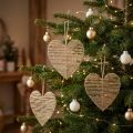 Deko Herz aus Jute – 20 cm Natur für Hängedekoration, 4 Stück | Floristik24.ch