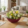 Halbmond-Schale aus Kunststoff dunkelrot 39 cm für Dekoration und Floristik | Floristik24.ch