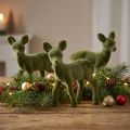 Dekofigur Reh Kitz beflockt Grün 10,5 cm 6er-Set | Floristik24.ch