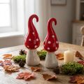 Keramik Fliegenpilz Deko - 2er Set, Rot-Weiss, Ø5 cm, H15,5 cm | Floristik24.ch