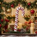 Deko Zuckerstange Weihnachten Schaufensterdekoration Rot Weiß Gestreift H51,5cm | Floristik24.ch