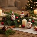 Keramik Weihnachtsmann Figuren Set, Rot, 7 cm, 6 Stück – Weihnachtsdekoration für Zuhause | Floristik24.ch
