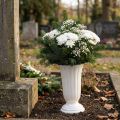 Einstellvase aus Kunststoff in Perlmutt Weiss Ø23cm | Floristik24.ch