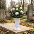 Einstellvase aus Kunststoff Weiss Ø23cm 40,5cm hoch | Floristik24.ch