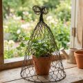 Drahtglocke aus Metall Dunkelbraun Ø16cm H25cm – Rankhilfe und Dekoration | Floristik24.ch