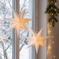 Faltsterne aus Papier, Ø 21 cm, cremeweiss, 4-teilig | Floristik24.ch