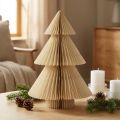 Papier-Weihnachtsbaum Creme Gold Ø20xH30cm | Floristik24.ch