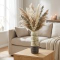 Keramikvase H34cm Creme und Graugrün für Trockenblumen | Floristik24.ch