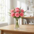 Künstliche Nelken Rosa-Pink 25 cm 7er Set aus Stoff und Kunststoff | Floristik24.ch