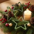 Sterne aus Jute Grün 15cm 8 Stück für Weihnachtsdekoration | Floristik24.ch