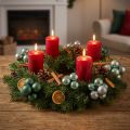 Weihnachtskugeln am Draht aus Glas Grün und Grau Ø40mm 32 Stück | Floristik24.ch