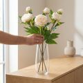 Lange künstliche Pfingstrosen Creme 70 cm 3er-Set | Floristik24.ch
