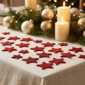 Streudeko Sterne Rot Glimmer Kunststoff 4–5 cm 40 Stück | Floristik24.ch