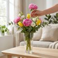 Glasvase konisch transparent Ø10cm H20cm Blumenvase | Floristik24.ch