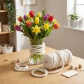 Filzkordel aus Jute und Schafwolle Ø1,5cm 25m Weiss für Tischdekoration und Bastelarbeiten | Floristik24.ch